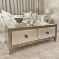 Couchtisch Silber & Bronze mit Spiegelplatte