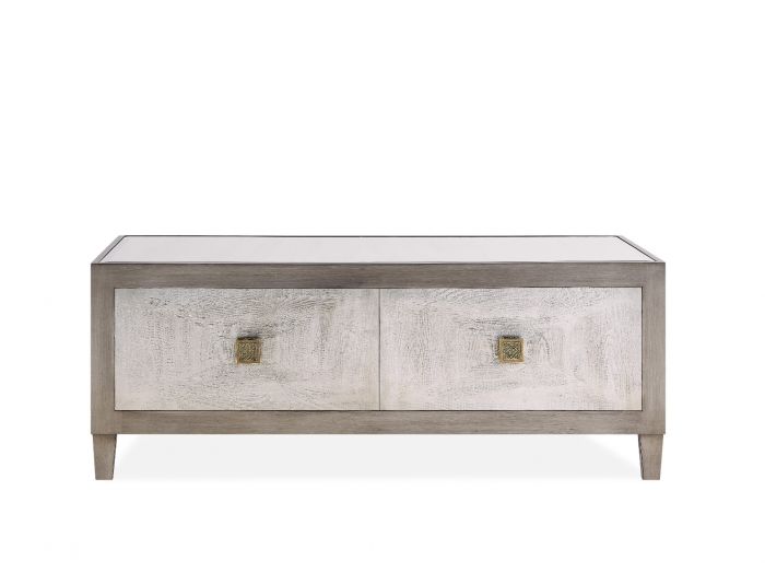 Couchtisch Silber & Bronze mit Spiegelplatte