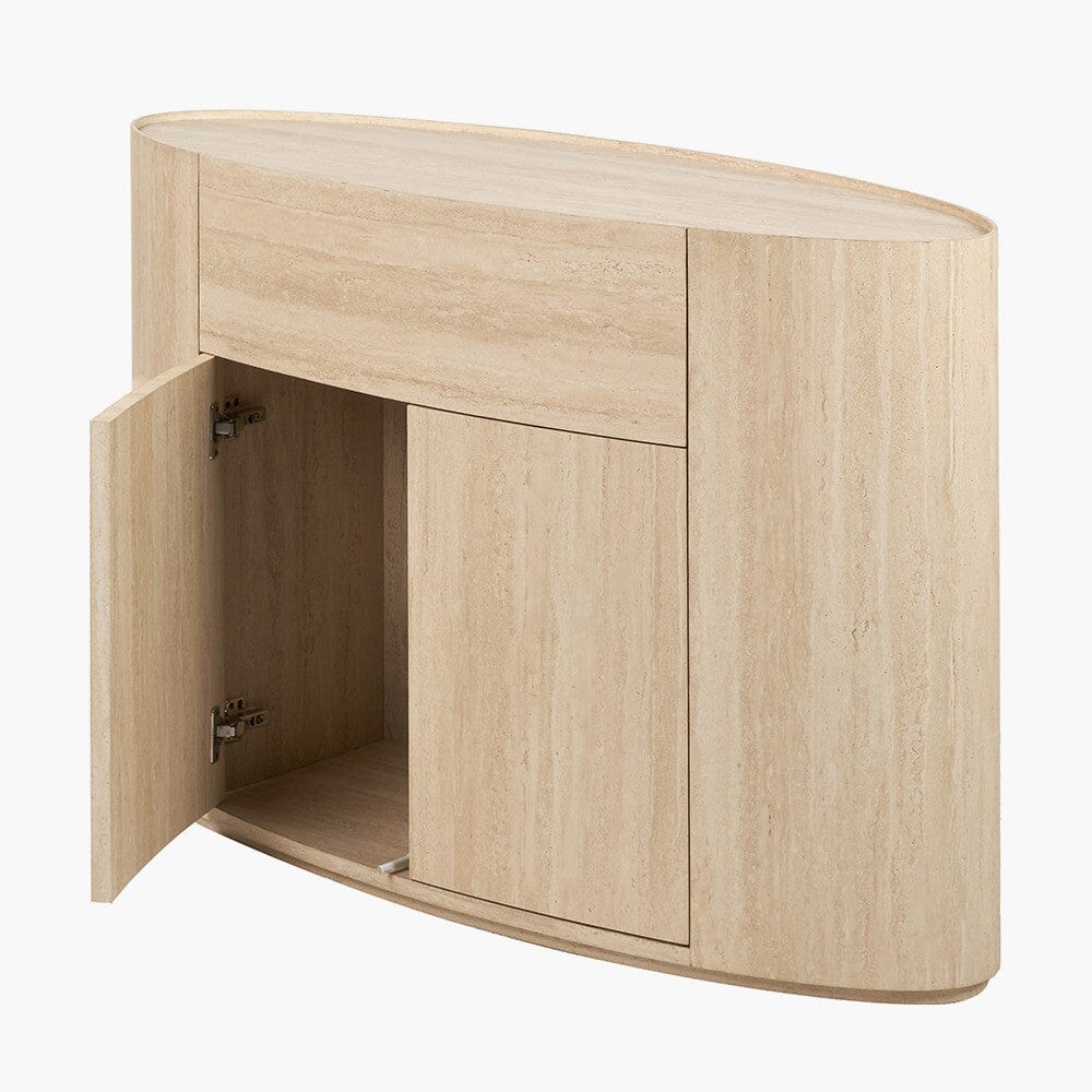Sideboard mit 2 Türen in Travertin-Optik