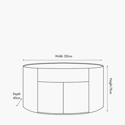 Sideboard mit 2 Türen in Travertin-Optik