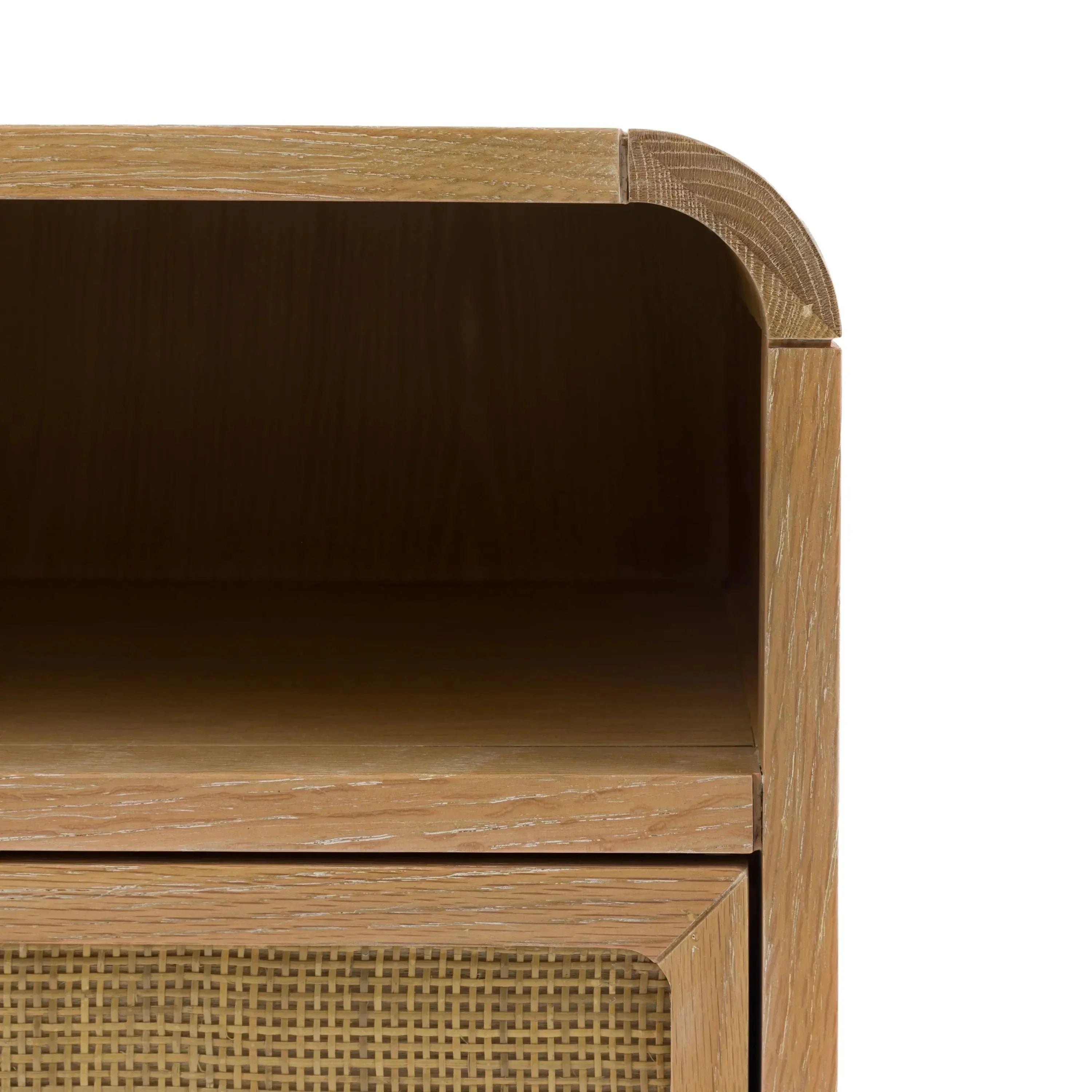 Nachttisch aus natürlichem Rattan mit 1 Schublade