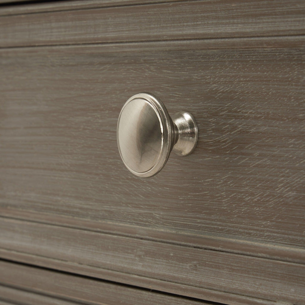 Grau lasierter Beistelltisch mit 1 Schublade aus Holz
