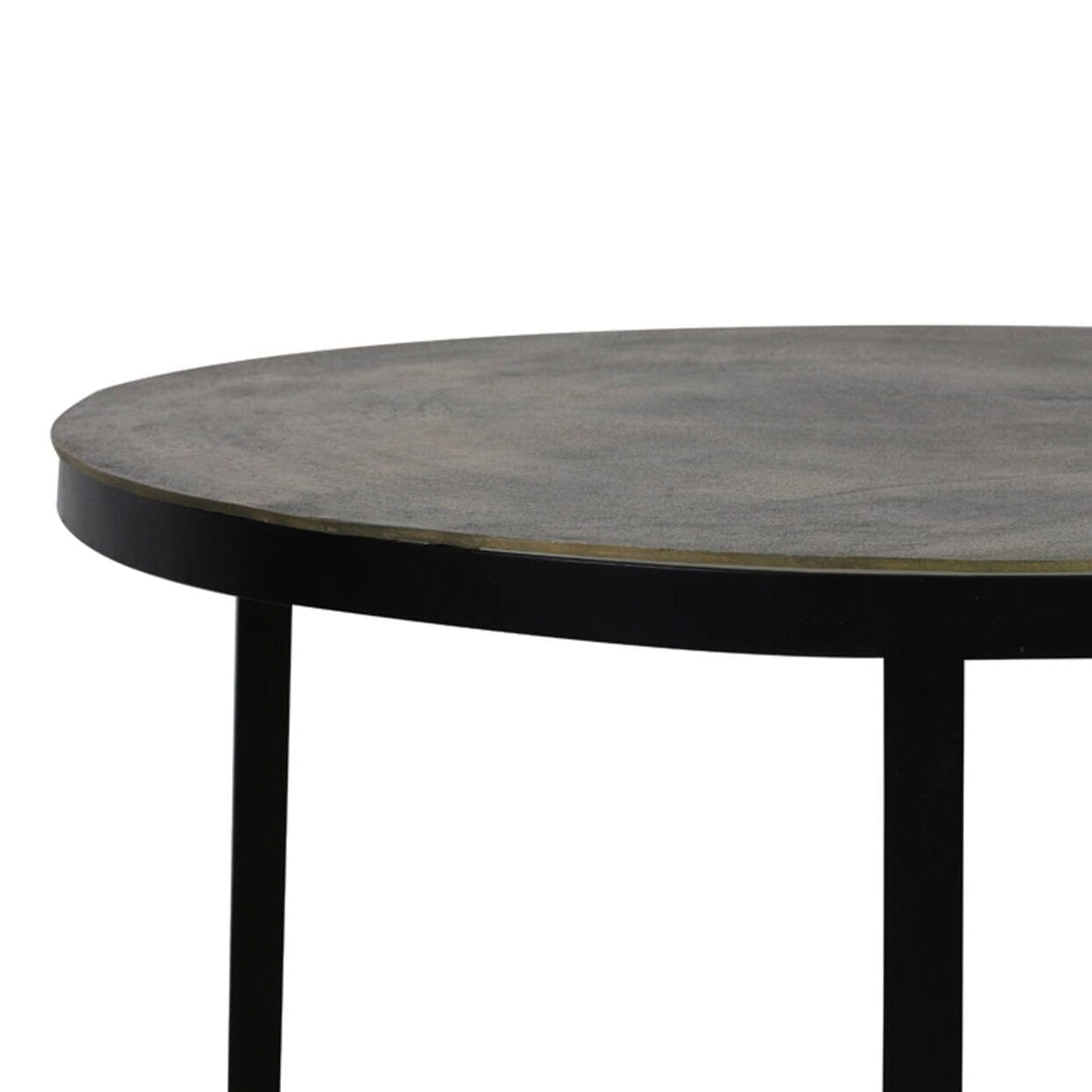 Geschachtelte Couchtische in Schwarz und Antikbronze