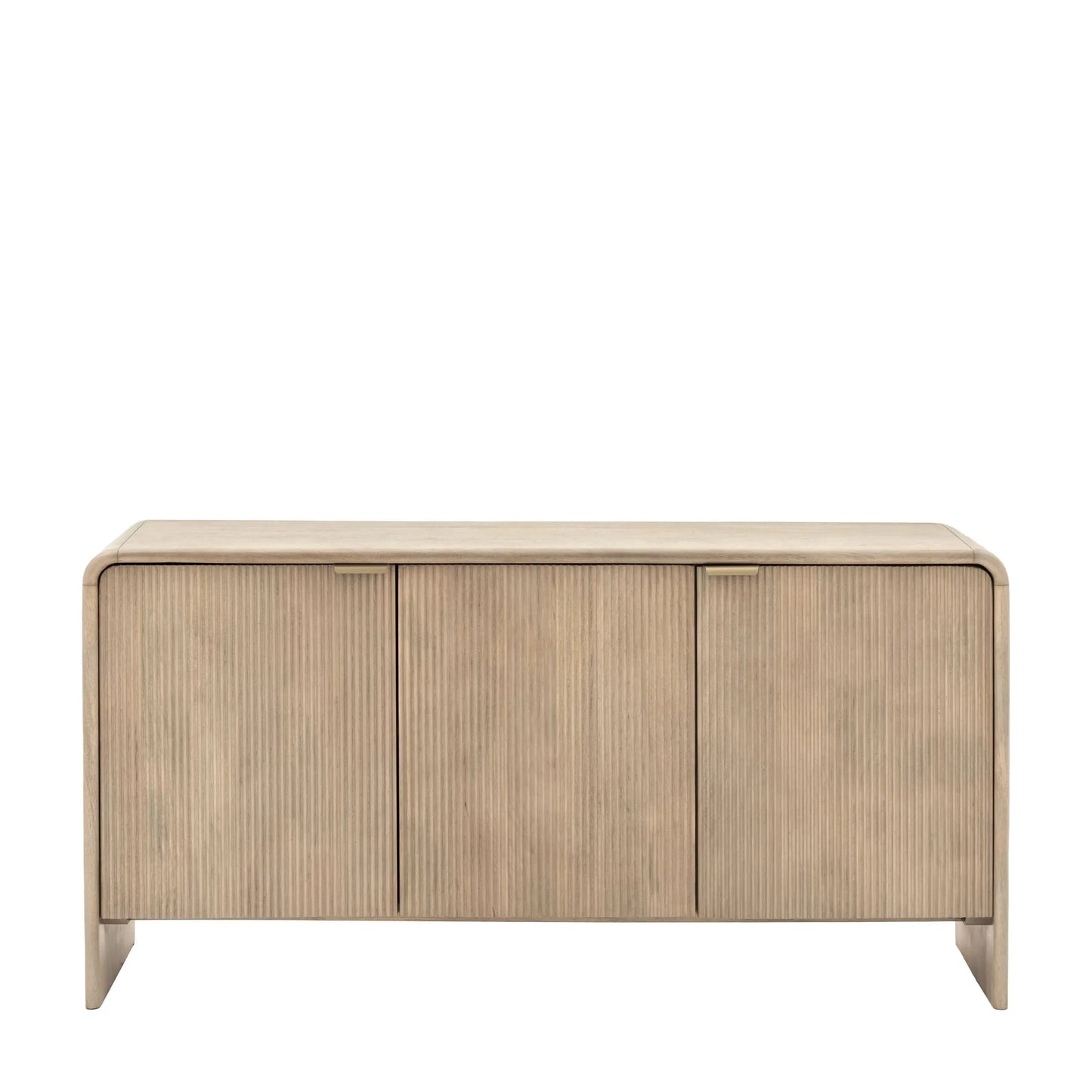 Geripptes Holz-Sideboard mit 3 Türen