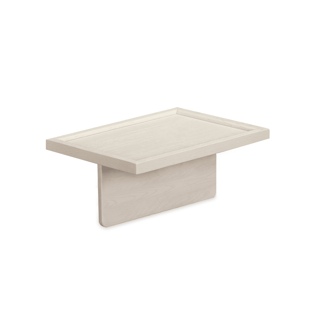 Cremefarbener Sofatisch aus Eichenfurnier