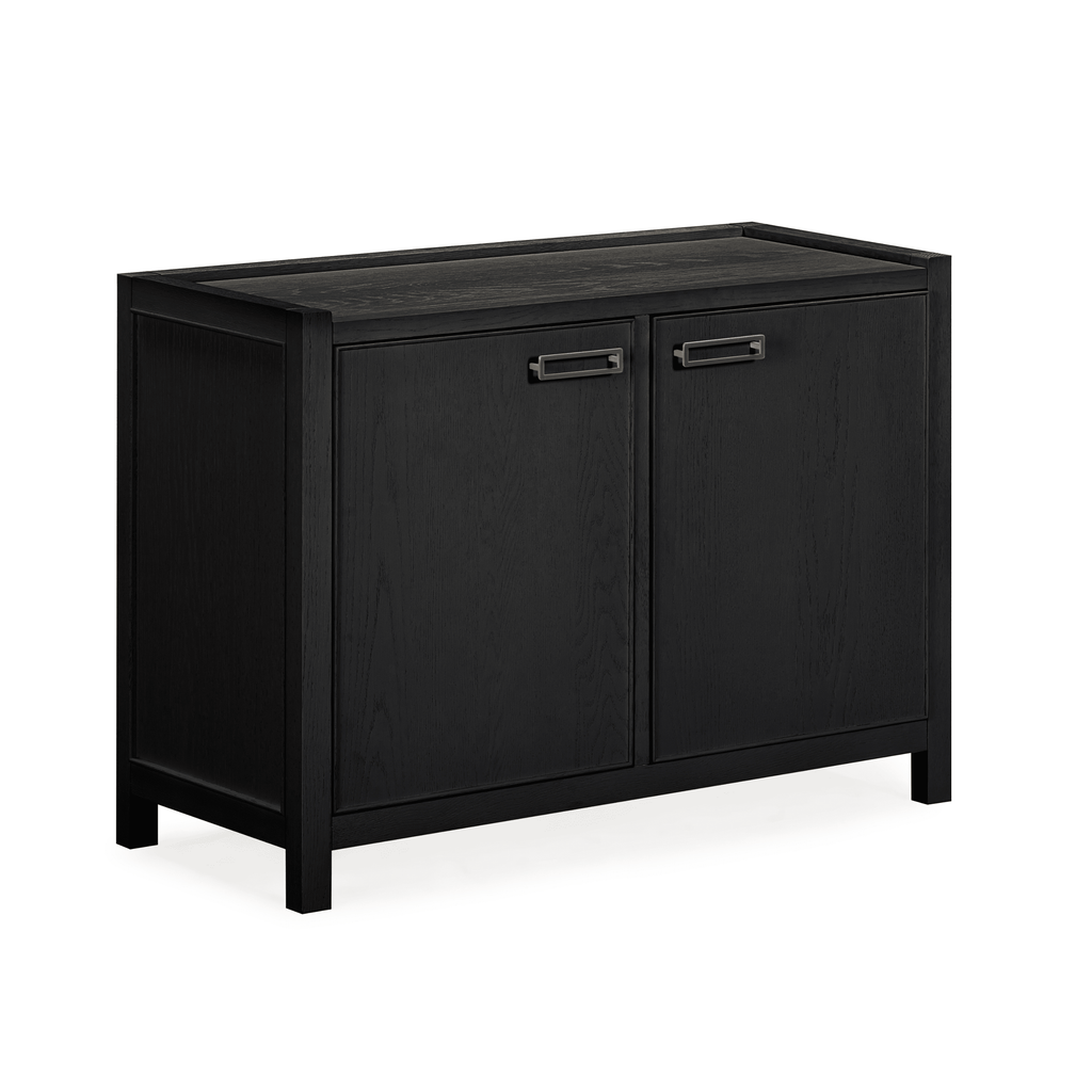Sideboard aus schwarz gebeiztem Eichenfurnier mit 2 Türen