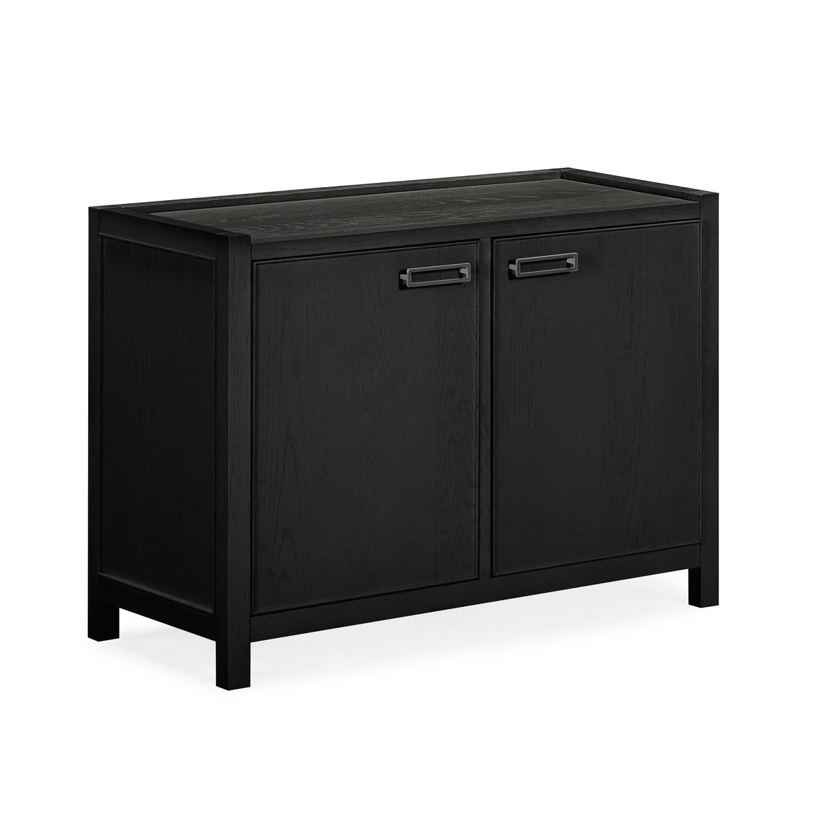 Sideboard aus schwarz gebeiztem Eichenfurnier mit 2 Türen