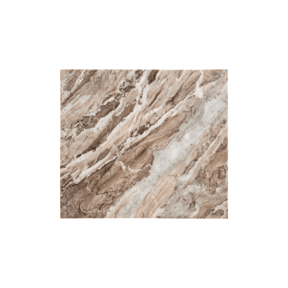 Taupe- und Marmor-Sofatisch