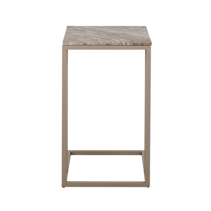 Taupe- und Marmor-Sofatisch