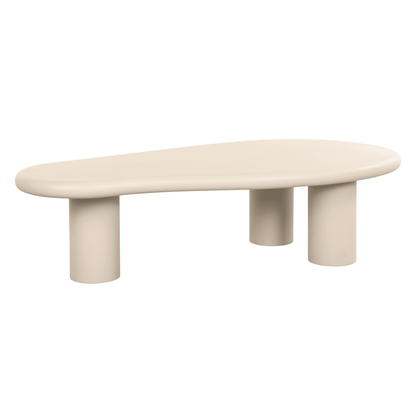 Beiger Pfützen-Couchtisch im abstrakten Design