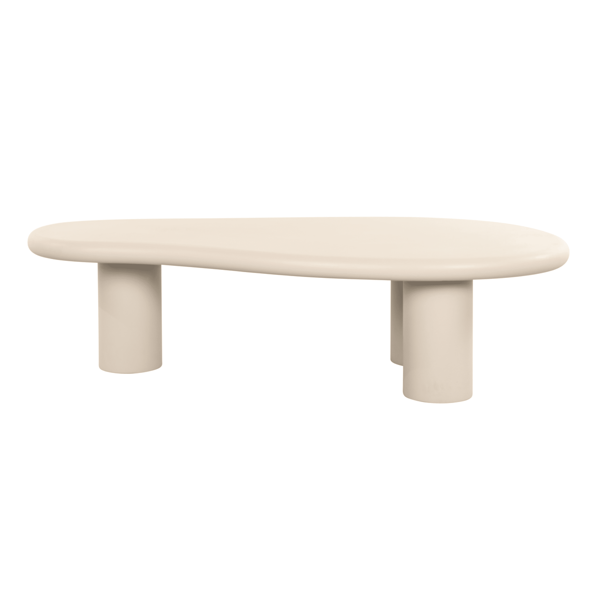 Beiger Pfützen-Couchtisch im abstrakten Design