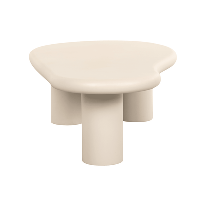 Beiger Pfützen-Couchtisch im abstrakten Design