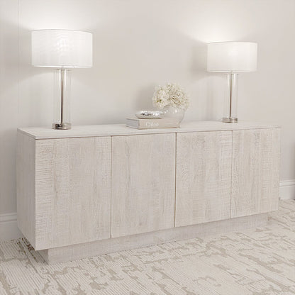 Sideboard mit 4 Türen, gekalkt