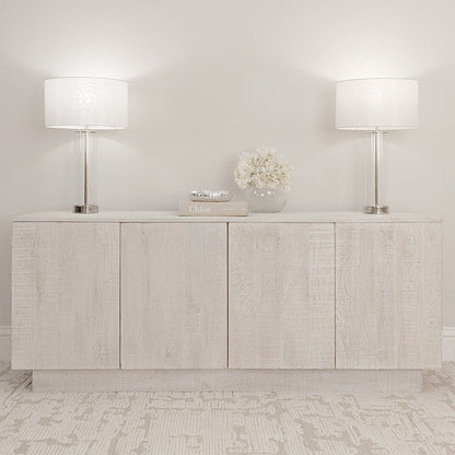 Sideboard mit 4 Türen, gekalkt